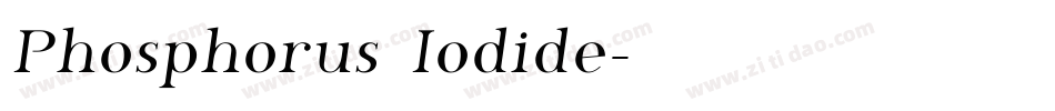 Phosphorus Iodide字体转换